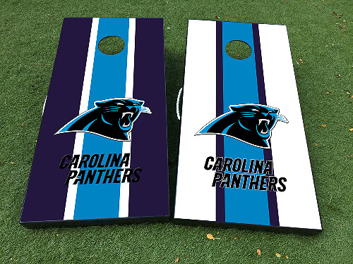 Carolina Panthers Cornhole Board Vinyl Wrap Decal Set