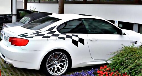 BMW LTW M3 e92 specific Lightweight flag rear side decals stickers any colors
