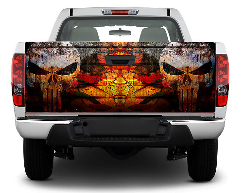 Skull death Tailgate Decal Sticker Wrap Pick-up Truck SUV Car
