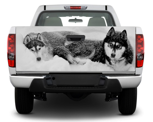Huskies Wolf Tailgate Decal Sticker Wrap Pick-up Truck SUV Car