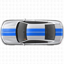 Dual Stripes Hood Roof Trunk Vinyl Decal Sticker for Dodge Charger_2