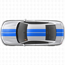 Dual Racing Stripes Hood Roof Trunk Vinyl Decal Sticker for Dodge Charger_2