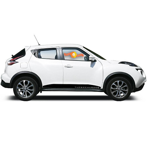 Turbocharged Side Stripe Vinyl Decal Kit For Nissan Juke 