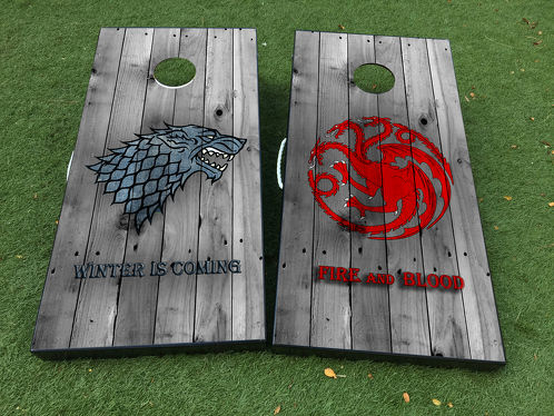 Game Of Thrones Targaryen Stark Cornhole Board Game Decal VINYL WRAPS with LAMINATED