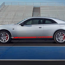 Side rocker panel decal Sticker stripes for Dodge Charger Electric
 2