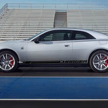Side rocker panel decal Sticker stripes for Dodge Charger Electric
 3