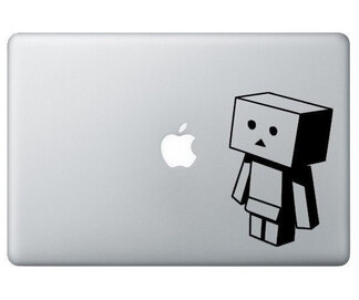 Danbo Looking Down Box Robot MacBook Laptop Vinyl Decal Sticker
