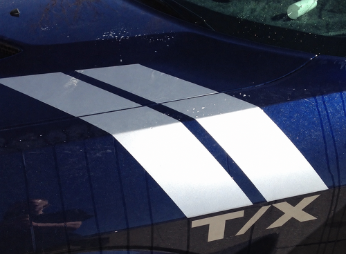 Custom T/X Silver Style Hash Stripes Front Fender Vinyl Decal Sticker for Dodge Challenger