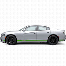 Dual Stripes & Custom Text Side Vinyl Decal Sticker for Dodge Charger 2015-2026_3