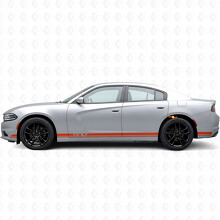 Dual Stripes & Custom Text Side Vinyl Decal Sticker for Dodge Charger 2015-2026_4