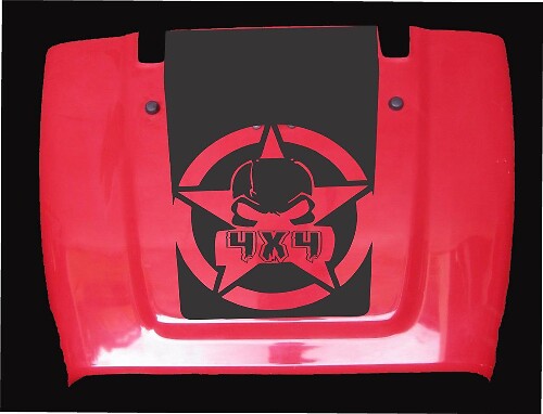 Jeep Wrangler Gas Mask 4x4 Vinyl Hood Decal Sticker LJ TJ JK JKU Offroad Funny