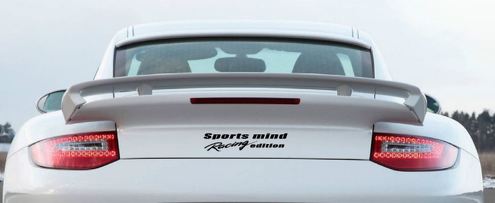 Sports mind Racing edition Vinyl Decal sport trunk sticker logo fits PORSCHE BLK
