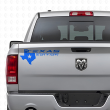 Texas Edition with Map Logo Tailgate Vinyl Decal for Trucks_2