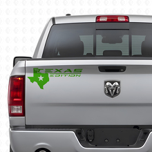 Texas Edition with Map Logo Tailgate Vinyl Decal for Trucks_3