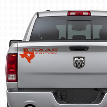 Texas Edition with Map Logo Tailgate Vinyl Decal for Trucks_4