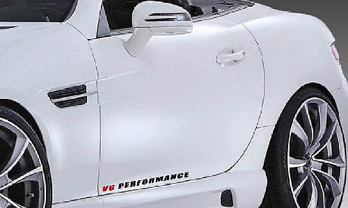 V6 Performance Side Skirt Vinyl Decal Set for Cars