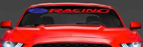 LARGE DIE CUT FORD Racing Mustang Wind Shield Die Cut Vinyl Sticker Decal