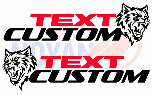 TEXT CUSTOM Cat Pair Universal Vinyl Decal Sticker