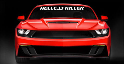 2pcs HELLCAT KILLER Decal Windshield Window Vinyl Graphic Ford Mustang Camaro