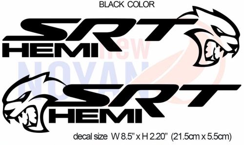 1 Set Srt Hemi Hellcat Dodge Racing Decal, Vinyl Die Cut Sticker