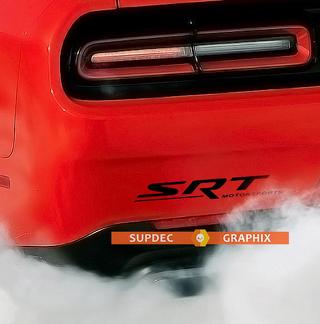 SRT Motorsports Vinyl  Decal Sticker Rear Bumper for Dodge Charger Challenger Viper Hellcat Demon