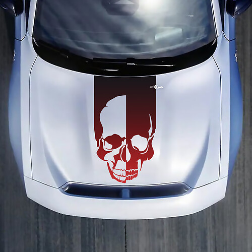 Skull Stripe Hood Decal for Dodge Charger
