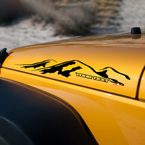 Mountain Style Bonnet Side Sticker Decal Graphic for Jeep Wrangler Rubicon Sahara