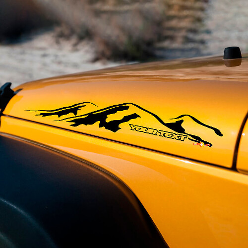 Mountain Style Bonnet Side Sticker Decal Graphic for Jeep Wrangler Rubicon Sahara