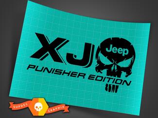 Truck Car Decal - (2) XJ JEEP Punisher EDITION - Vinyl decal Outdoor vinyl
