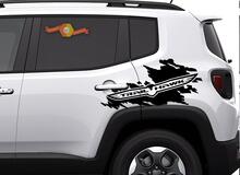 Jeep Renegade Cherokee Compass Trail Hawk Side Splash Splatter Logo Graphic Vinyl Sticker Decal
 2