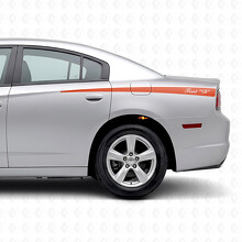 Tapering Stripes with Custom Text Side Vinyl Decal Sticker for Dodge Charger 2011-2014_4