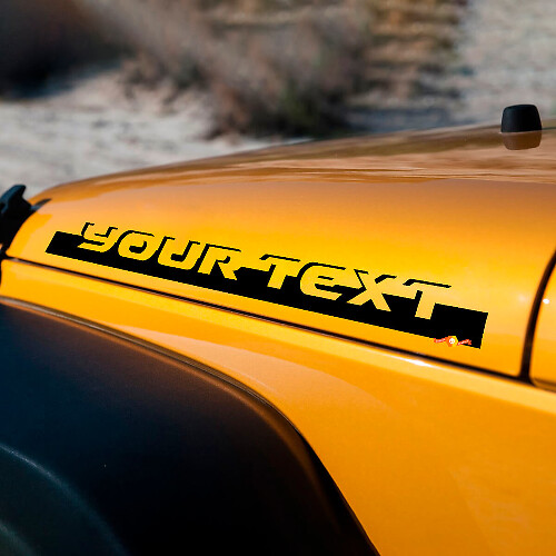 Lett ering Stip Hood Side Vinyl Sticker Decal for Jeep Wrangler Rubicon Sahara