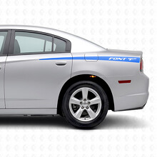 Stripes with Personal Text Side Vinyl Decal Sticker for Dodge Charger 2011-2014_2