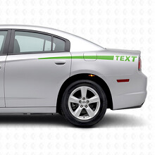 Personal Text & Tapering Stripes Side Vinyl Decal Sticker for Dodge Charger 2011-2014_3