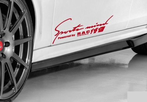 Sports Mind Powered by Racing Edition Car vinyl decal sticker RED
