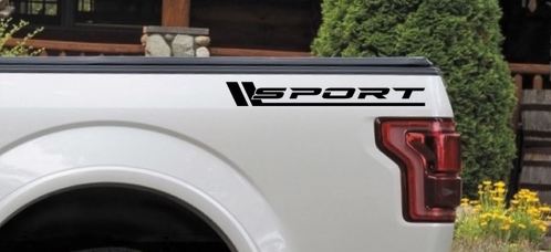 SPORT Vinyl Decal Truck bed Pickup turbo 4wd 4x4 diesel sticker logo emblem BLK