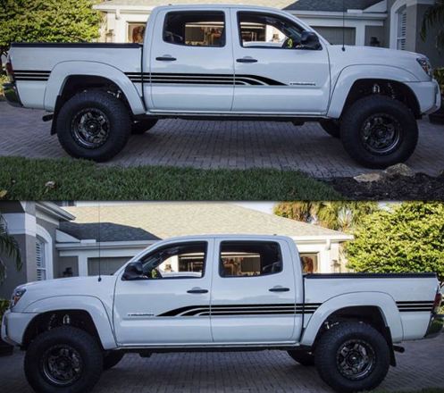 Decal Sticker Graphic Side Door Bed Stripes for Toyota Tacoma 04-17 4x4 Offroad