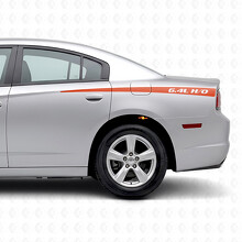 6.4L H/O Tapering Stripes Side Vinyl Decal Sticker for Dodge Charger 2011-2014_4