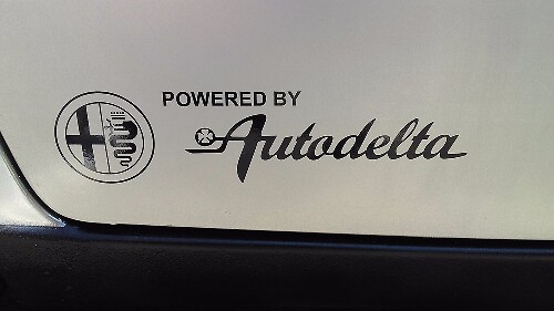 Powered by Autodelta Side Vinyl Decals Kit for Alfa Romeo Spider Giulia