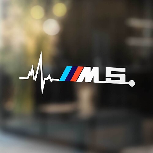Heartbeat Window Decal Set for BMW M5 (2 Pcs)_1