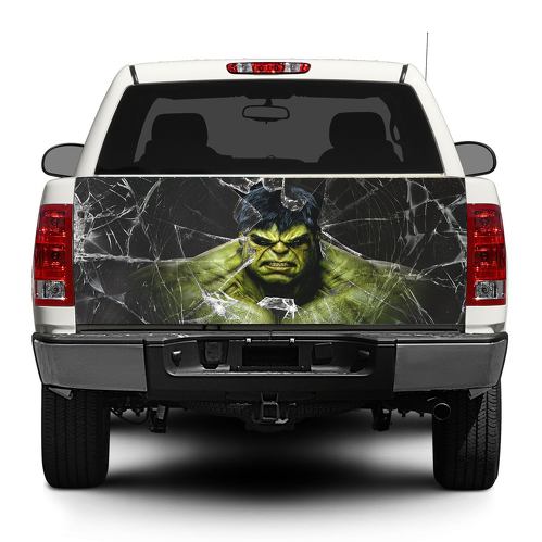 Hulk and broken glass  Tailgate Decal Sticker Wrap Pick-up Truck SUV Car