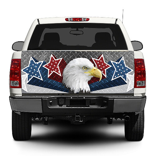 American Eagle USA Stars Tailgate Decal Wrap for Pickup Trucks and SUVs