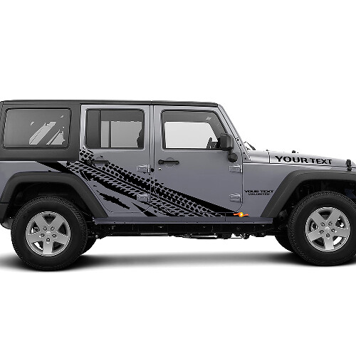 Vinyle autocollant graphique piste de pneu pour Jeep Wrangler Unlimited JK