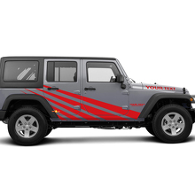 Kit de vinilo decorativo con franjas rectas para Jeep Wrangler JK 3