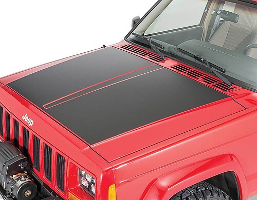 Vinyl Hood Blackout Sticker Decal for 84-01 Jeep Cherokee XJ
