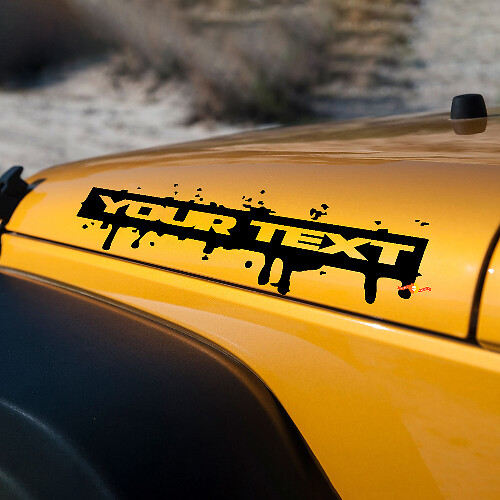 Splash Paint Bonnet Vinyl Decal Sticker for Jeep Wrangler Sahara Rubicon JK