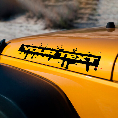 Splash Paint Bonnet Vinyl Decal Sticker for Jeep Wrangler Sahara Rubicon JK