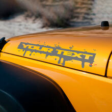 Splash Paint Bonnet Vinyl Decal Sticker for Jeep Wrangler Sahara Rubicon JK 2