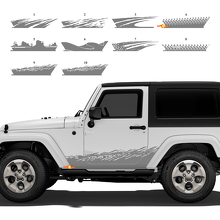 Custom Splash Side Doors Graphics Vinyl Decal Sticker for Jeep Wrangler JK_2