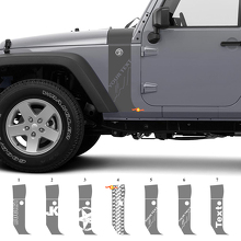 Custom Stripe Hood and Fender Vinyl Decal Sticker for Jeep Wrangler JK _2